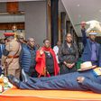 Members of the Odinga family pay their respects to former Prime Minister of the Republic of Kenya, the late Raila Odinga