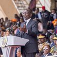 President William Ruto speaking during the State Funeral held in honour of former Prime Minister Raila Odinga