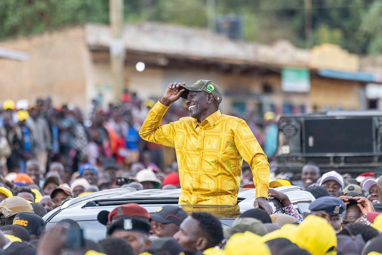 President William Ruto during a recent development tour