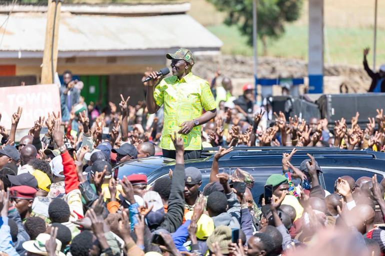 President William Ruto during a recent development tour