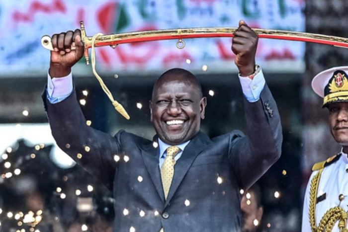 Former President Uhuru Kenyatta and President William Ruto at his inauguration ceremony in Nairobi on September 22, 2024