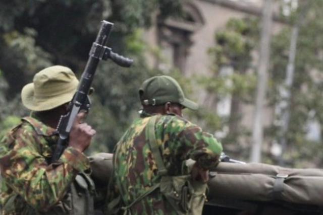 Police officers in Nairobi CBD during June 17, 2025 protests