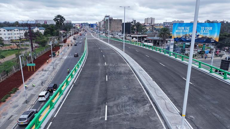 New look of the completed Ngong Road-Naivasha Road Junction Flyover