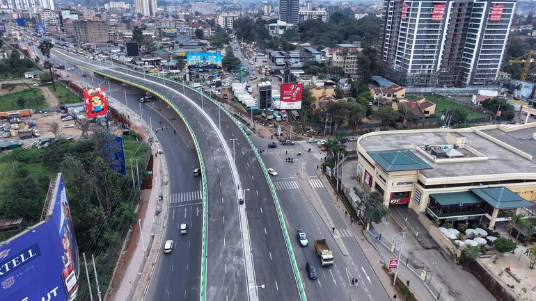 New look of the completed Ngong Road-Naivasha Road Junction Flyover