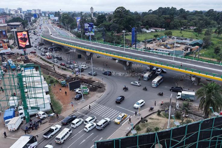 New look of the completed Ngong Road-Naivasha Road Junction Flyover