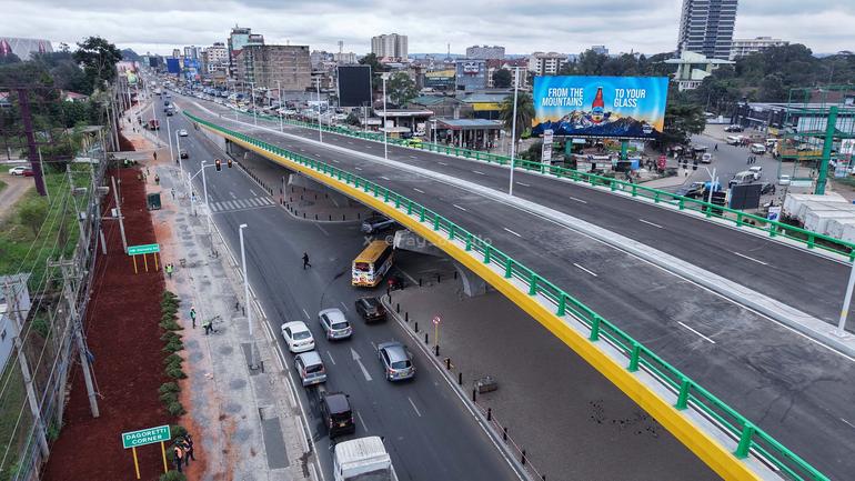 New look of the completed Ngong Road-Naivasha Road Junction Flyover