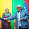 President William Ruto, Tanzanian President Samia Suluhu and Ugandan President Yoweri Museveni (left) during the 23rd Ordinary Summit of the EAC Heads of State in Arusha, Tanzania on November 24, 2023.