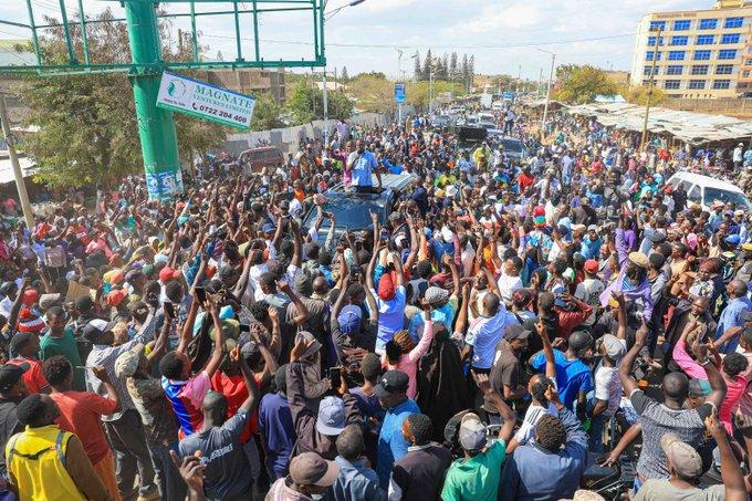 Ndindi Nyoro speaking to Isiolo residents during his tour onSeptember,17