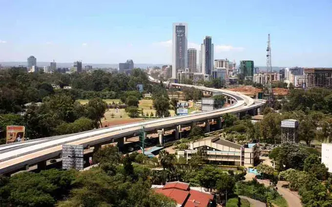A section of the 27km Nairobi expressway