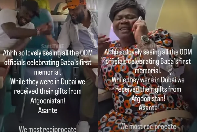 A screengrab image showing Winnie Odinga's message
