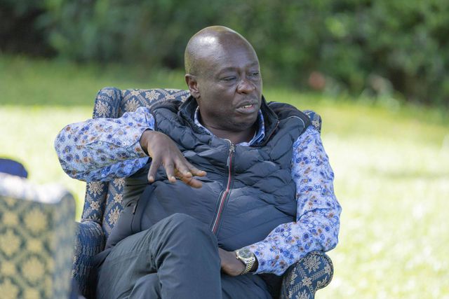 Former Deputy President Rigathi Gachagua at his home in Nyeri County