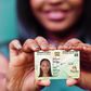 A person holding the new generation Kenyan ID card