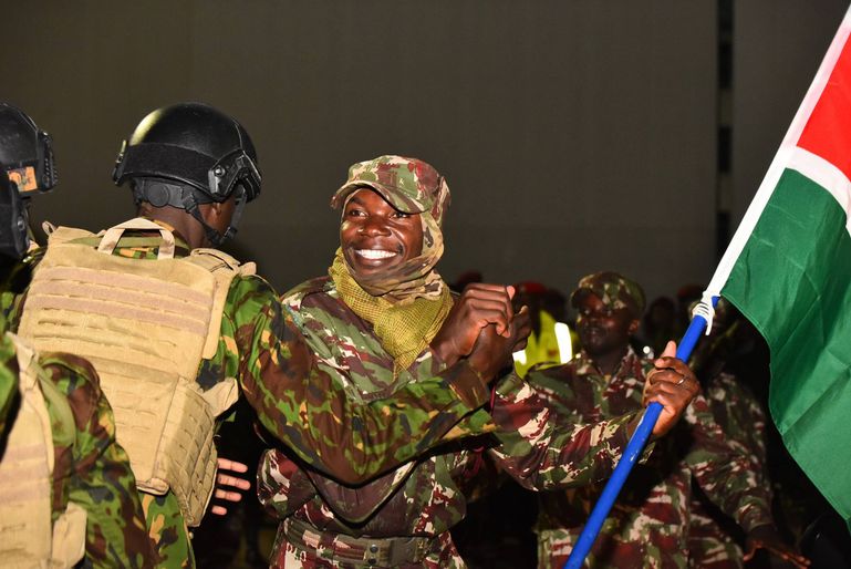 Kenyan police officers arrive in Nairobi from the Multinational Security Support Mission in Haiti
