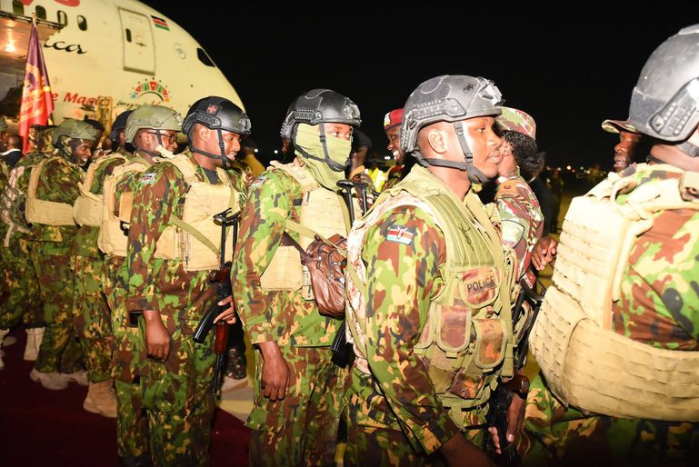 Kenyan police officers arrive in Nairobi from the Multinational Security Support Mission in Haiti