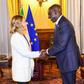 President William Ruto shakes hands with Italian Prime Minister Giorgia Meloni in a past engagement