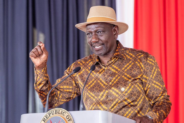 President William Ruto speaking at a past function