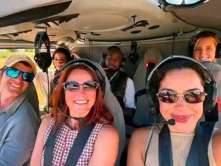 A selfie taken by passengers just before the chopper went down at Lolokwe Mountain in Samburu County (Image: Files)