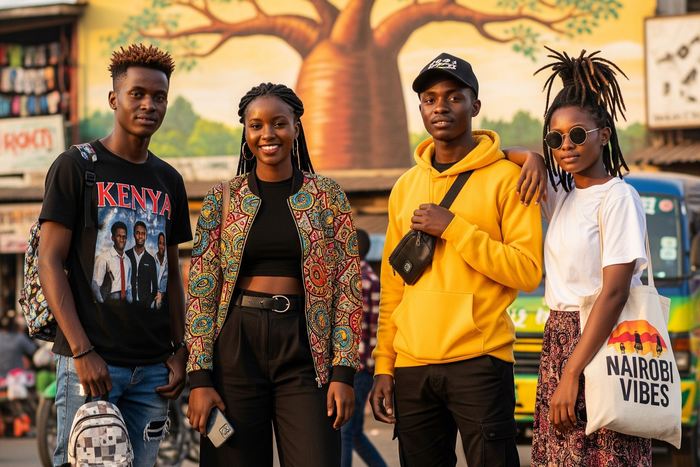 An AI-generated image of young people