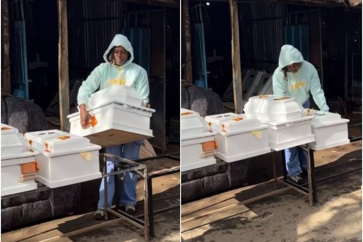Heartbreaking photos as Juja woman who lost 5 babies shops for tiny coffins
