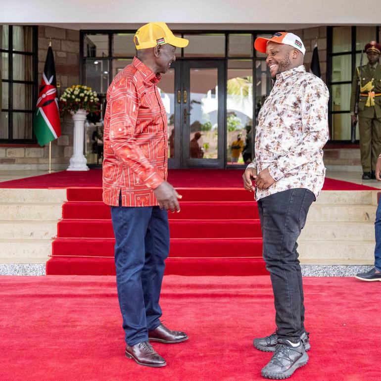 Lang'ata MP Jalang'o with President William Ruto.