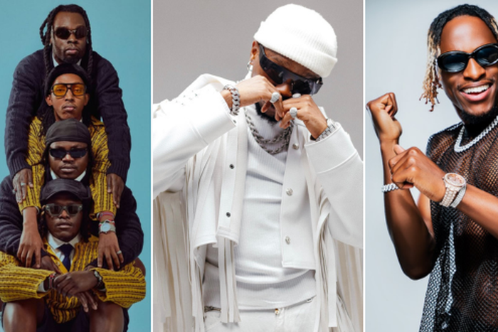 A collage of Matata, Marioo and Iyanii