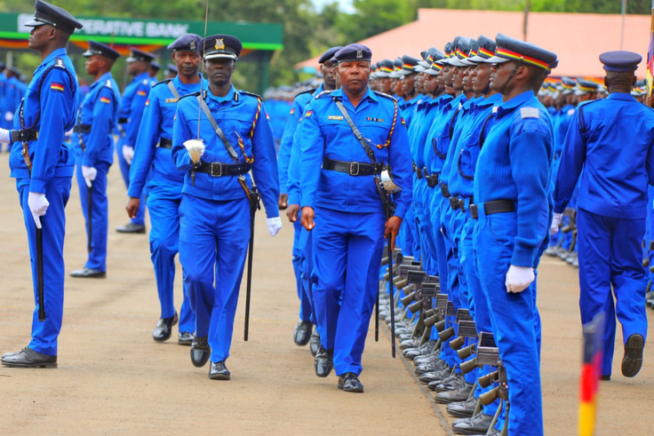 Police recruits pass out parade in Kiganjo