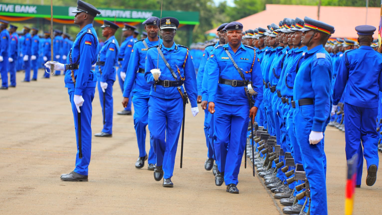 Police recruits pass out parade in Kiganjo