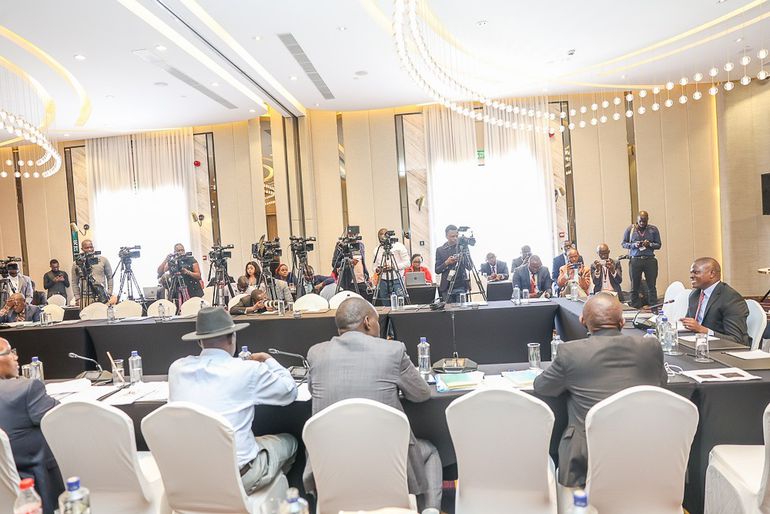 Kiharu MP Ndindi Nyoro during public participation session organised by the joint Committee of Finance & National Planning and Public Debt & Privatisation on the Proposed sale of GoK's 15% stake in Safaricom