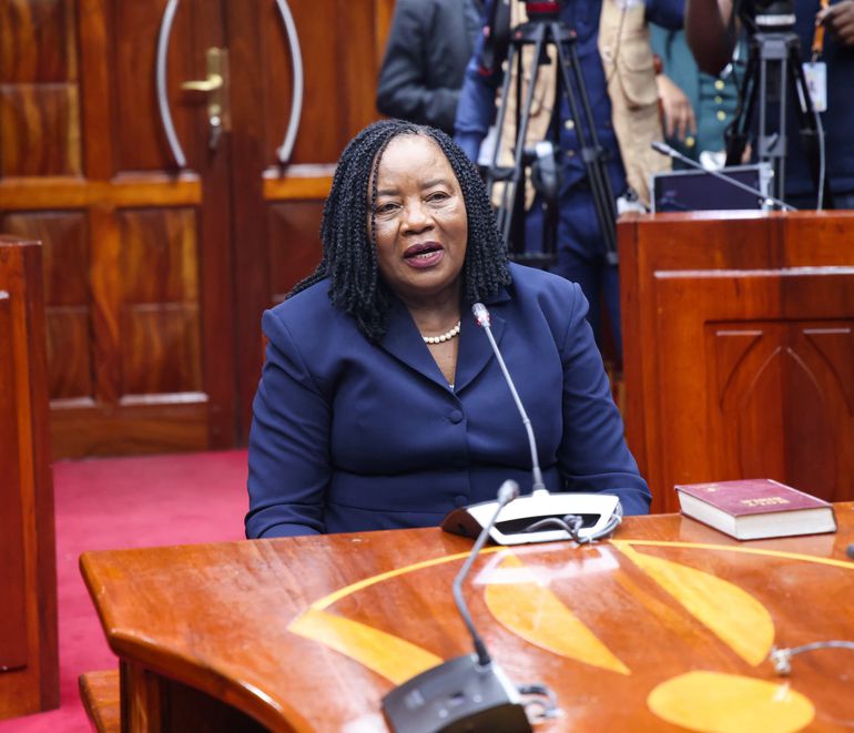 Mama Ida Odinga during her vetting in the National Assembly
