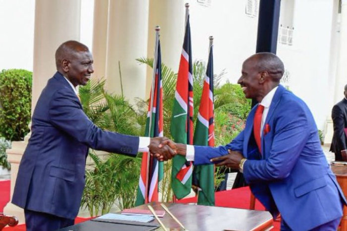 President William Ruto with former Kenya National Union of Teachers (KNUT) Secretary-General Wilson Sossion (Image: Wilson Sossion)