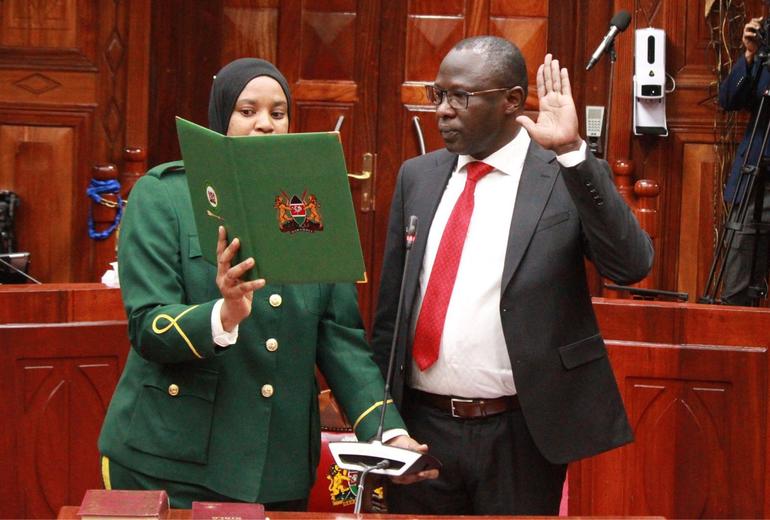 Erastus Edung Ethekon is a Kenyan lawyer and governance expert who currently serves as the Chairperson of the Independent Electoral and Boundaries Commission (IEBC) (Image: Files)