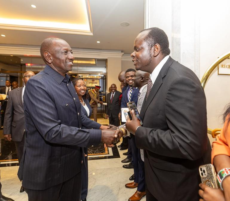 President William Ruto and his delegation being received in New York after their arrival for the UNGA 2026