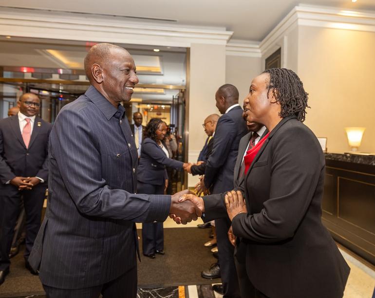 President William Ruto and his delegation being received in New York after their arrival for the UNGA 2026