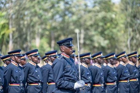Kenya police service recruit passout at the Kiganjo college