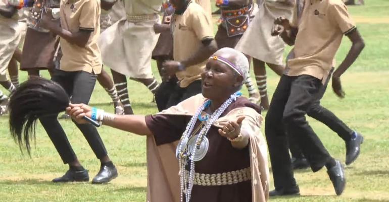 Gogo Basilisa's performance during Mashujaa Day performance at Kipchoge Keino Stadium.