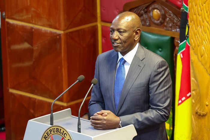 President William Ruto during the State of the Nation Address in Parliament