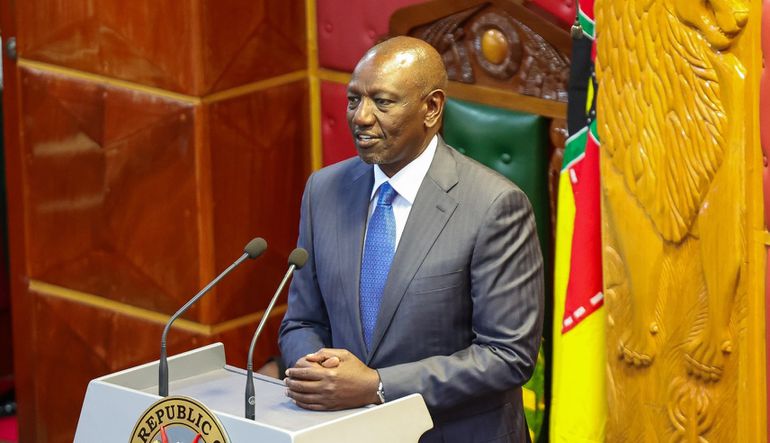 President William Ruto during the State of the Nation Address in Parliament