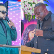 A collage of Hiram Gitau and Victor Kanyari during Betty Bayo's funeral