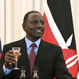 President William Ruto holds his glass for a toast during a luncheon in in Washington, DC, on May 24, 2024.
