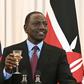 President William Ruto holds his glass for a toast during a luncheon in in Washington, DC, on May 24, 2024.