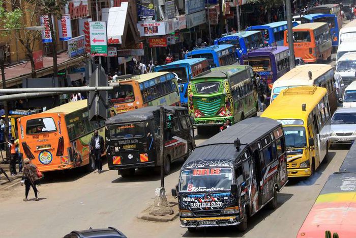 Matatu operators in Nairobi CBD