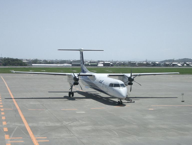 A De Havilland DHC-8-100 plane