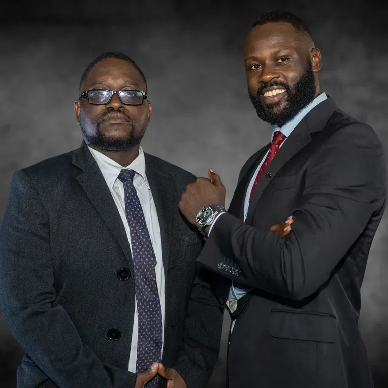 Gerald Langiri and Bonke Reinhard in 'Qware' as Saul Simba and SJ Simba