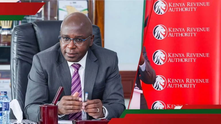 Kenya Revenue Authority (KRA) Commissioner General Humphrey Wattanga during a press conference