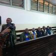 Samson Kiprotich Talaam who served as Central Police station's Officer Commanding Station (OCS), James Mukhwana, Peter Kimani, John Ngige Gitau, Gin Ammitou Abwao and Brian Mwaniki Njue when they appeared in court for Albert Ojwang's murder trial.