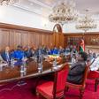 CS Interior Kipchumba Murkomen leads the Nairobi Metropolitan Police Unit technical team during the presentation of a progress report on the operationalisation of the Unit to H.E. President William Samoei Ruto at State House, Nairobi (Image: Files)