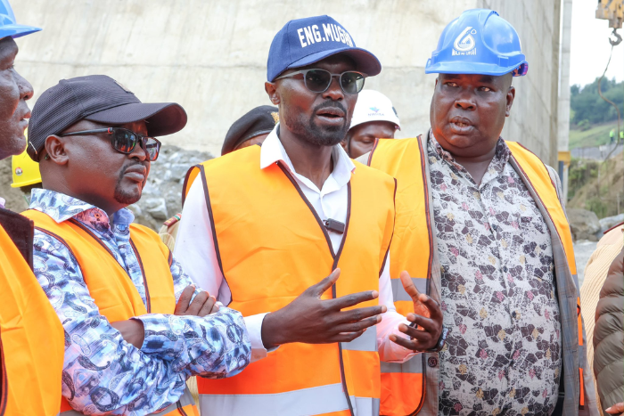 Ministry of Water, Sanitation and Irrigation Cabinet Secretary Eric Mugaa during a project inspection. (Image: Eric Mugaa)