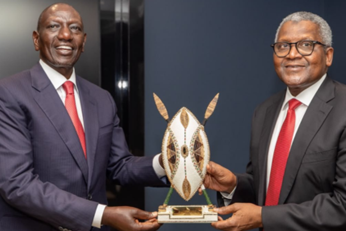 President William Ruto accompanied by his Kenyan delegation held talks with the President/CEO of Dangote Industries, Aliko Dangote, and the CEO of the Africa Finance Corporation (AFC), Samaila Zubairu, on the sidelines of UNGA in New York. (Image: PCS)