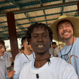 Kenyan content creator Duty Boy Stylish with American YouTube star MrBeast (Image: Duty Boy Stylish)