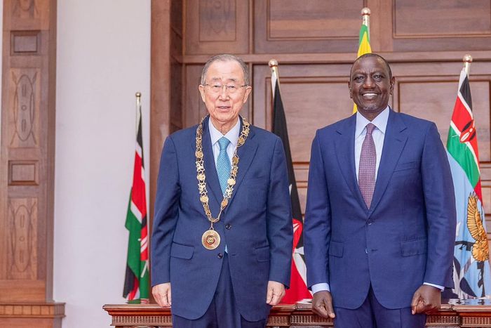 Foreigners with Kenya's highest civilian honours || Former Secretary-General of the United Nations, Ban Ki-moon with President William Ruto